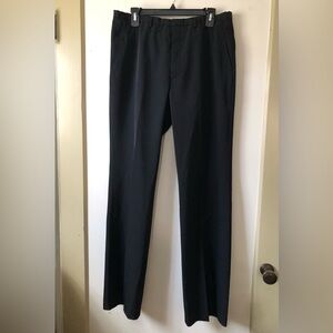 Italian Classic Black Men's Dress Pants - Versatile Workwear
